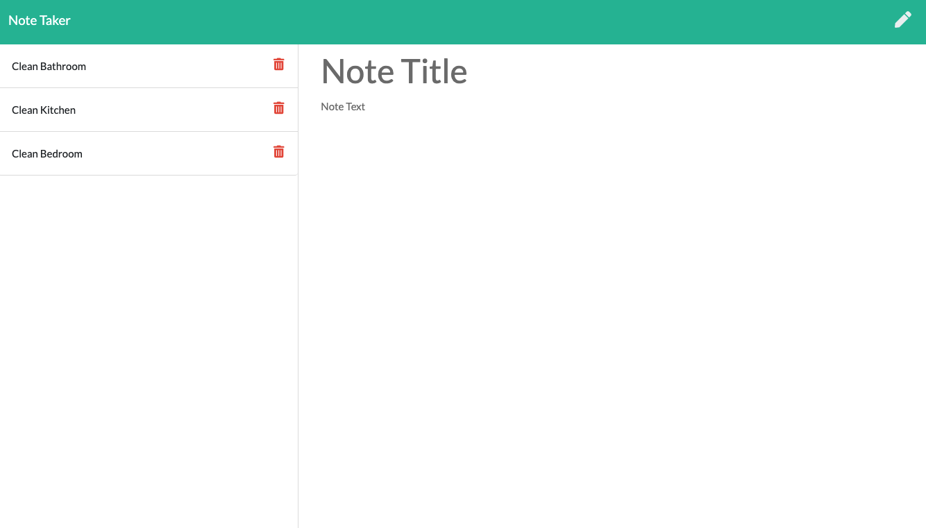 link to Note Taker application